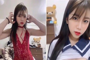 Красивая девушка говорит