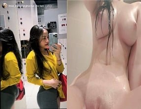 Сексуальное тело Тран Ха Линь в белом кружевном платье